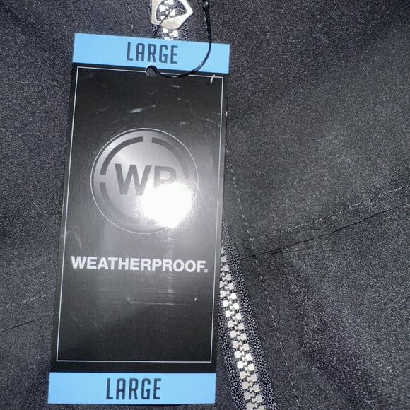 WP Weatherproof Men's Water & Wind Resistant Rain Jacket Black Size Large - Picture 4 of 4